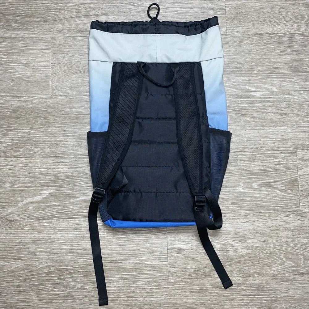 Hoka One Blue One Time To Fly Drawstring Backpack Shoe Bag Lightweight Running